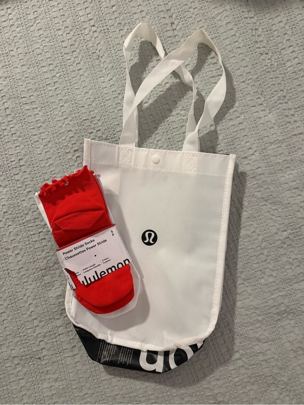 lululemon *bundle* Power Stride Ankle Socks - (3-Pack) S with reusable bag